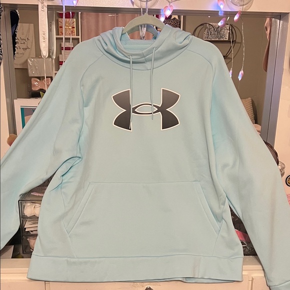 Under Armour Tops - Under Armour Sky Blue Pullover Hoodie